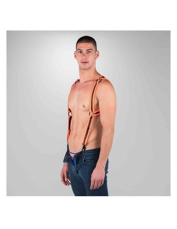 Neoprene Heckler Harness Black / Orange - Small / Medium