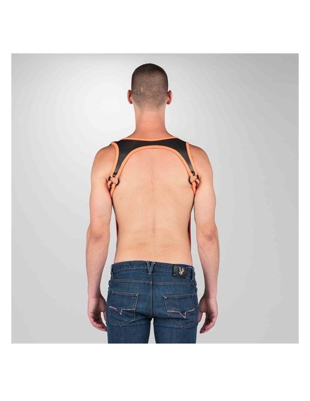 Neoprene Heckler Harness Black / Orange - Small / Medium