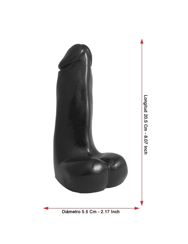 DP054 Anal Trainer Dildo Black 20.5 Cm / 8.07"