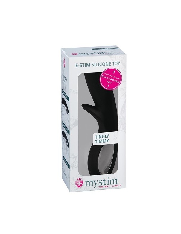 Tingly Timmy E-Stim Dildo Black