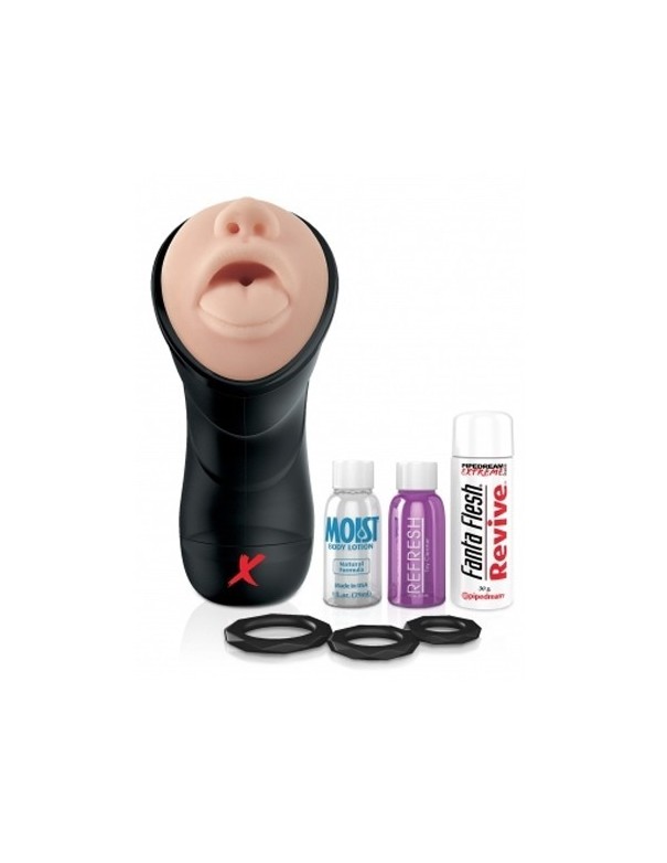 PDX Elite Deep Throat Vibrating Stroker L: 241 mm x D: 94 mm