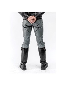 Mister B Leather FXXXer Jeans Grey With Black Piping 2